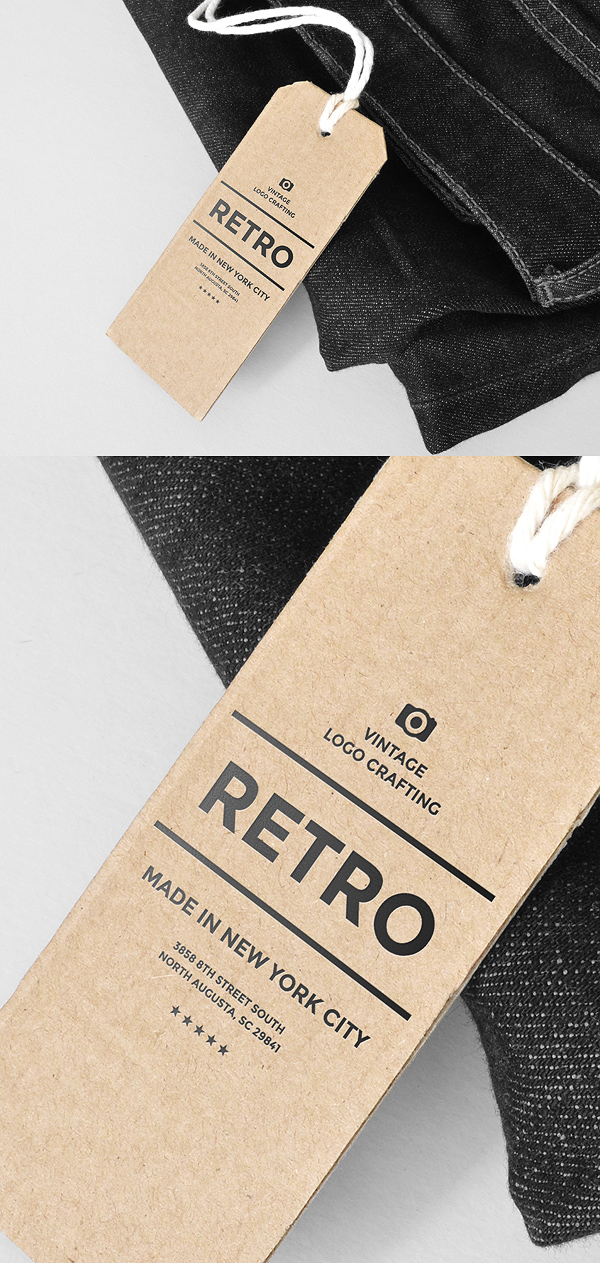 Cardboard Tag Mockup