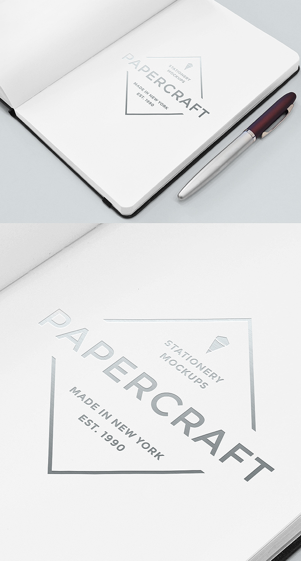 Notebook With Logo Mockup