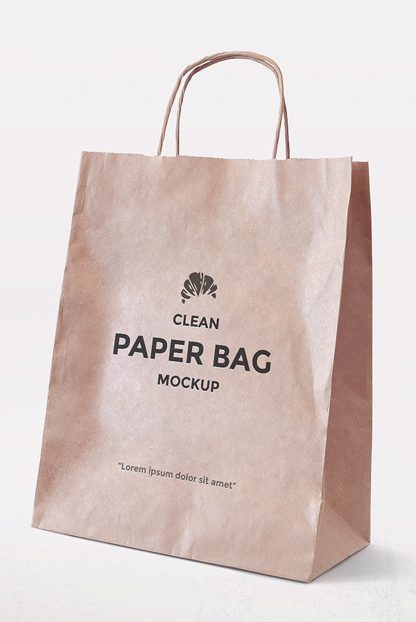 Simple Paper Bag Mockup