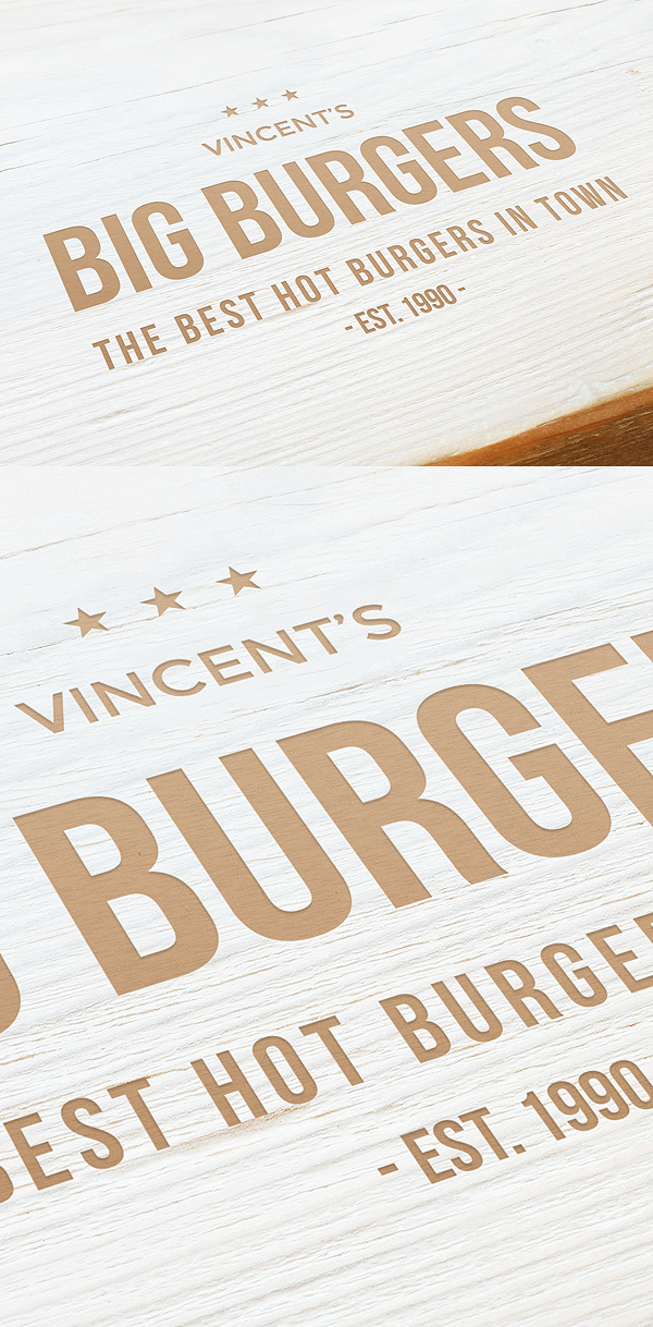 Wooden Logo Mockup