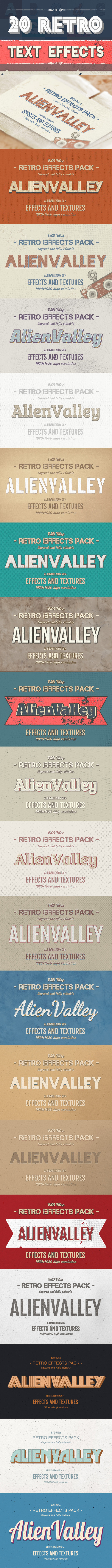 20 Retro Text Effects